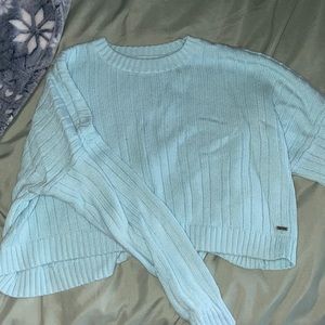 baby blue sweater from hollister.